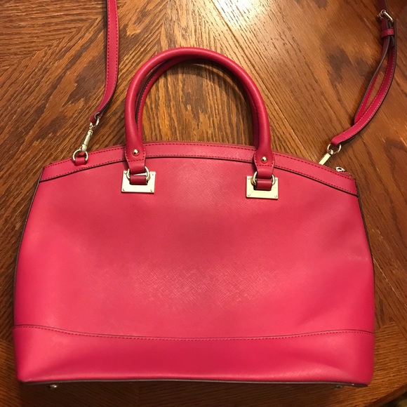 Pretty Anne Klein Hot Pink Double Strap Bag! - Picture 6 of 16